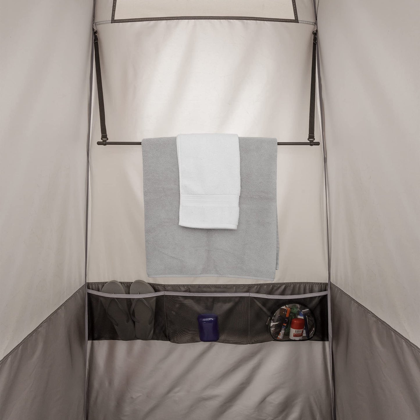 Bushnell Shower Tent with Instant Setup Technology | Shield Series 2 Room Shower Tent for Family Camping, Hunting, Hiking | Solar Water Reservoir Included