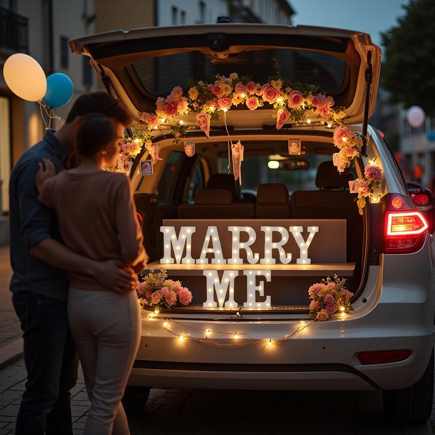 Marry Me Light Up Letters, LED Marry Me Sign for Proposal Decorations, Battery Powered Letter Lights for Proposal Engagement Wedding Decor