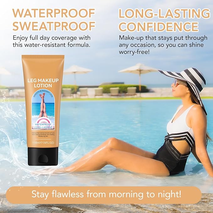 Leg Makeup Waterproof No Transfer, Tattoo Cover Up Makeup Waterproof, Leg Vein Cover up makeup for Varicose Veins, Long Last Body Foundation