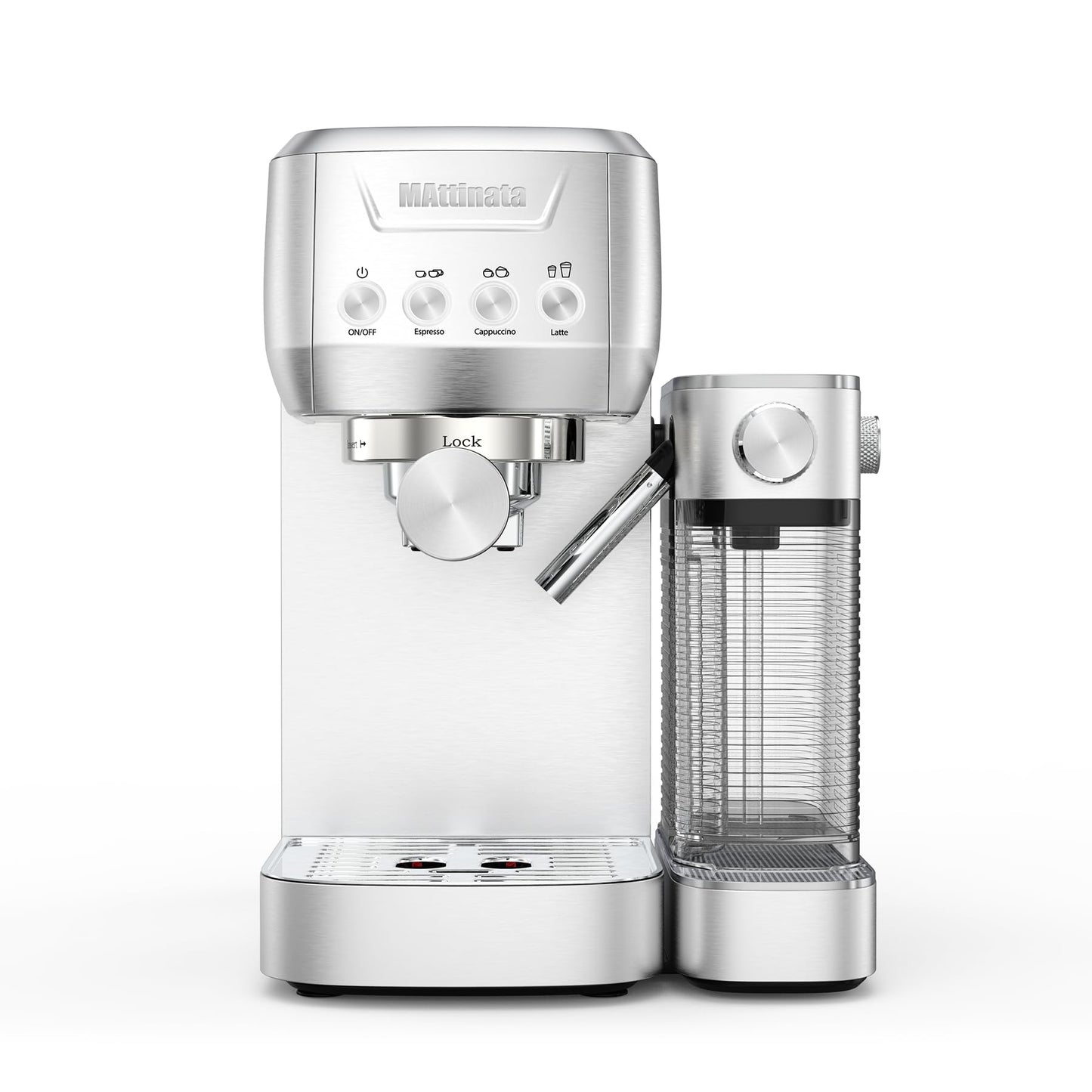 MAttinata CM1632 Cappuccino Machine 20 Bar, Professional Espresso Machines Coffee Maker for Home with Automatic Milk Frothering System, Barista Compact Latte Maker for Coffee Lovers, Stainless Steel