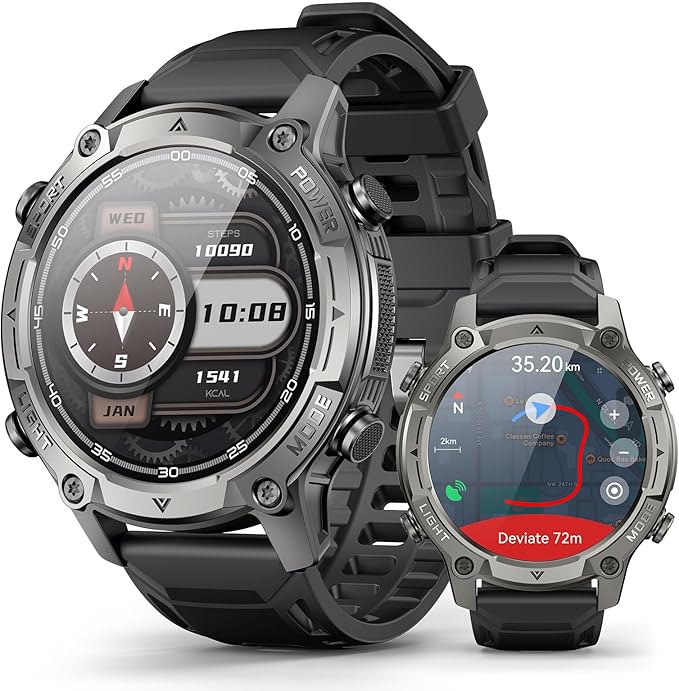 2026 AI Smart Watch with Standalone GPS & Offline Maps, 5ATM Waterproof, 1.43" AMOLED, 21-Day Battery, 178 Sports Modes, C...