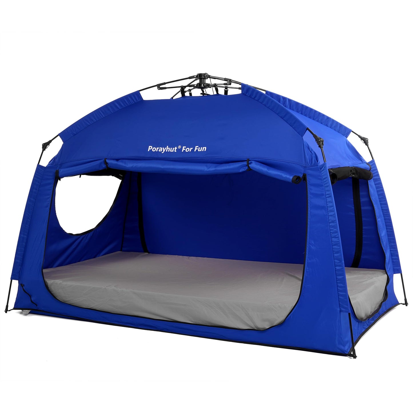 Indoor Instant Privacy Bed Tent for Sleeping,Quick Set-up Bed Canopies,Portable Bed Drapes with Large Space and 3 Doors (Blue, Full)
