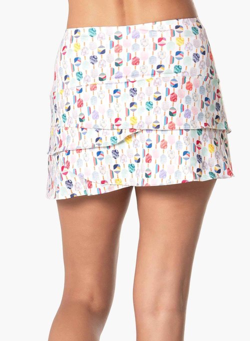 Lucky In Love Women's Long Pickleball Scallop Skirt