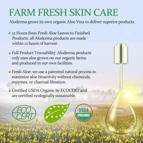 Aloderma Signature Aloe Brightening Set - 5 Pieces - Gel, Cleanser, Toner, Serum, Cream