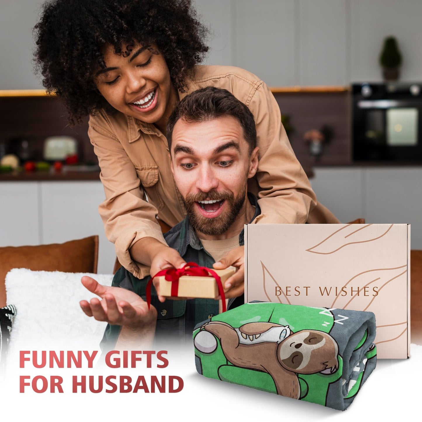 Funny Husband Birthday Gift, Husband is Not Sleeping Blanket, Husbands Gifts from Wife, Anniversary Birthday for Husbands, 60" x 50"