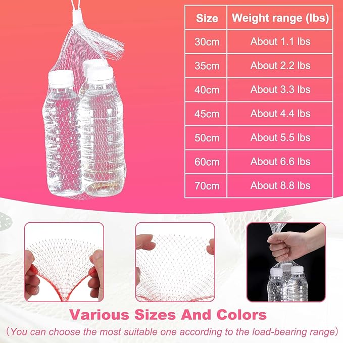 uxcell 100PCS Reusable Mesh Produce Bags, 13.8 Inches Egg Hatching Bags Washable Breathable Fruit Net Stretchable Mesh Netting Storage for Seafood Vegetable Onion Grocery Shopping, Green