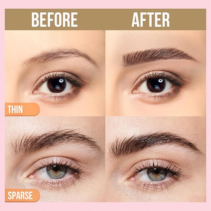 iMethod Curved Eyebrow Pen and Eyebrow Gel - Eyebrow Pencils for Women with Natural Hair Like Strokes, Brow Gel Clear for Soft Full Brows, Waterproof, All-Day Defined, Black