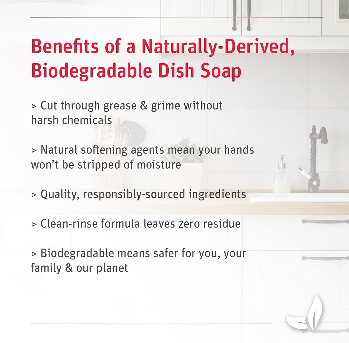 Grab Green Liquid Dish Soap, 16 Ounce (Pack of 3), Tangerine Lemongrass Scent, Biodegradable, Plant and Mineral Based, Removes Grease, Gentle on Hands