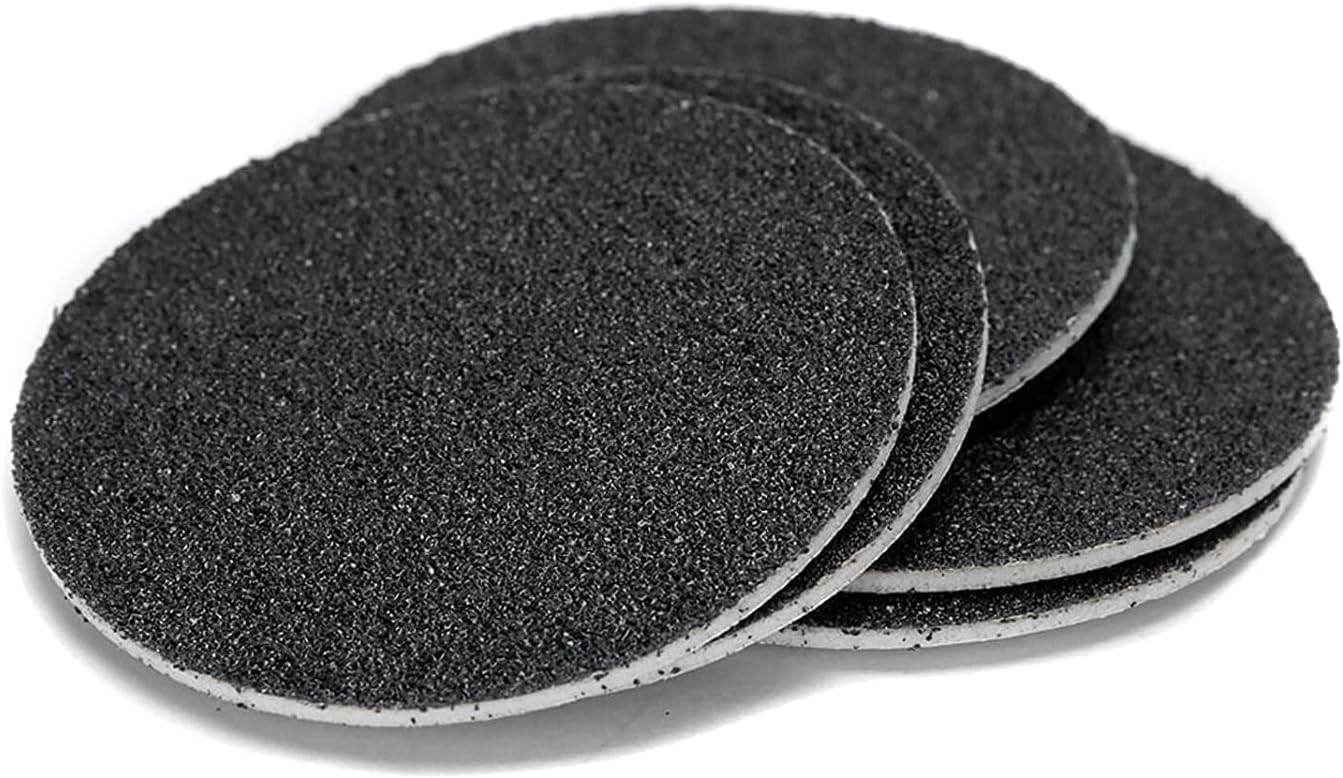 60pcs Replaceable Sandpaper Refill Discs for Electric Foot File Callus Remover Hard Dry Dead Skin Removal (Fine 180 Grit)