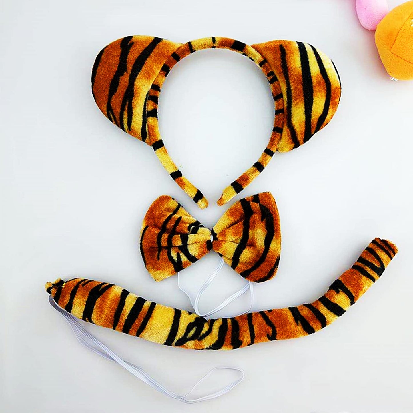 Virtue morals 4 Sets Zoo Animal Headbands for Adults, Halloween Animal Costume Accessory (Lion, Tiger, Leopard and Elephant)