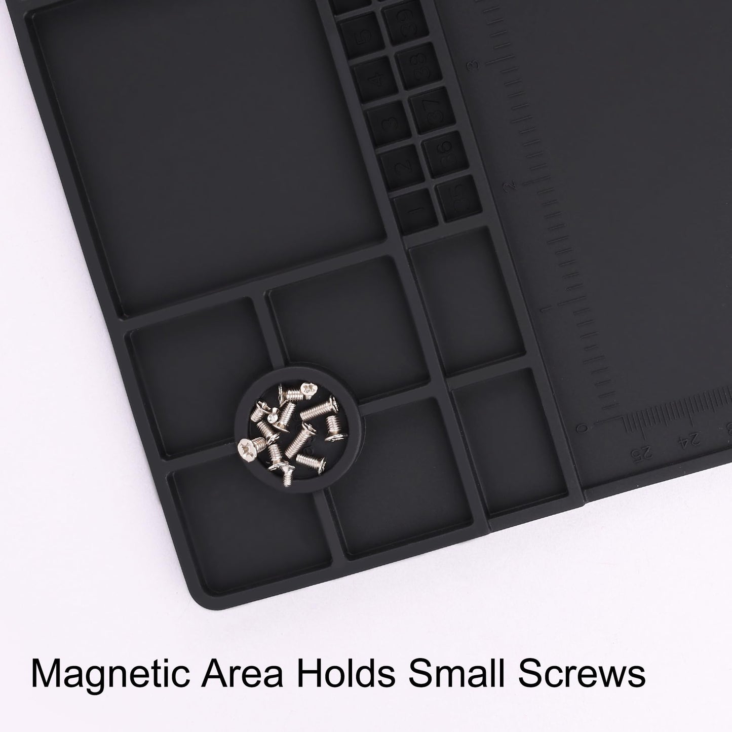 Premium Heat Resistant 932°F 22"x 14.2" Magnetic Silicone Soldering Mat Electronics Work Mat for Computer Cell Phone Laptop Repair,BGA Soldering Gun Iron Workbench Protection