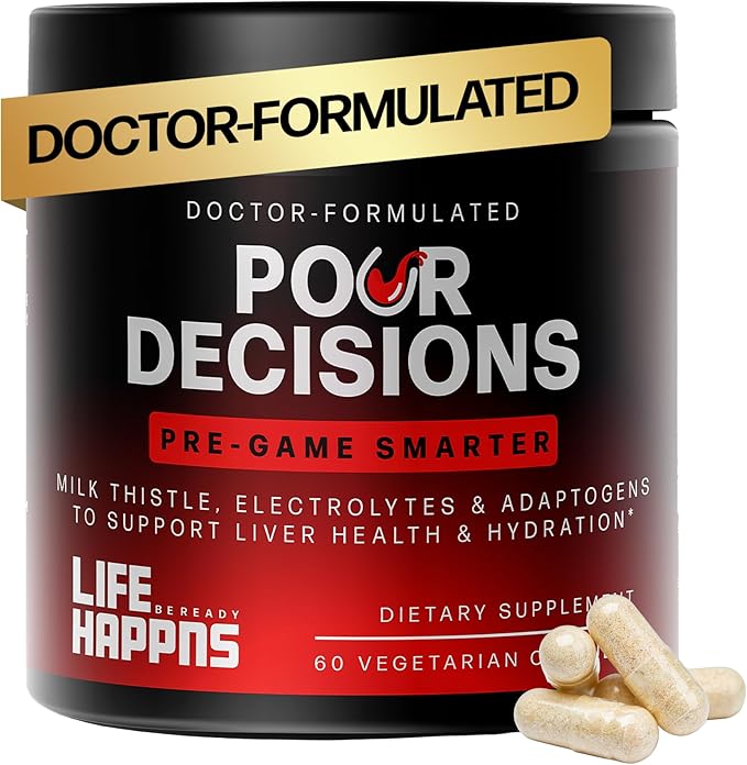 Life Happns Liver Support & Recovery Supplement for Adults – Doctor-Formulated with Milk Thistle, Schizandra, Rosemary, B6...