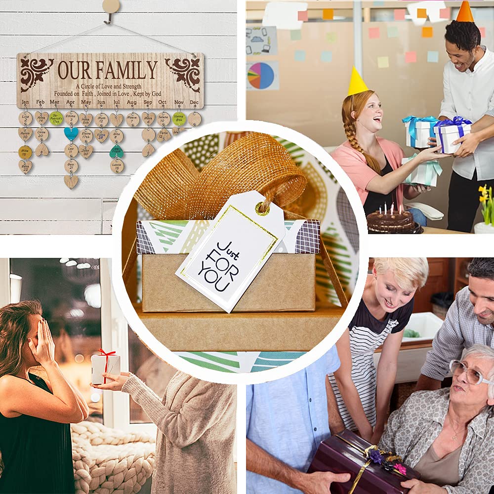 Birthday Gifts for Grandma, Wooden Family Birthday Tracker Calendar Board to Track Birthday, Mothers Day Birthday Gifts for Mom, Important Dates Reminder Plaque Wall Hanging for Mother Christmas Gift