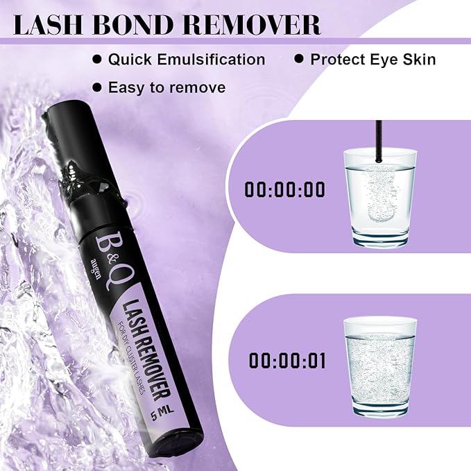 B&Q Lash Clusters Kit 280PCS Eyelash Clusters Kit,30D 50D C 9-16MIX Individual Lash Comfortable Eyelash Extension Set, Classic Look with Bond and Seal Waterproof, Remover DIY at Home(Set,30D+50D-C)