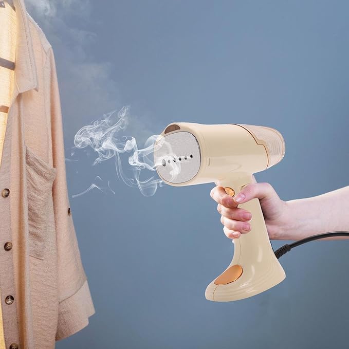 Diydeg Travel Steamer for Clothes, 1500W Fast Heat Up Portable Steamer Iron, Flexible Foldable Handheld Garment Steamer with 128Ml Water Tank for Home, Office and Travel (White)