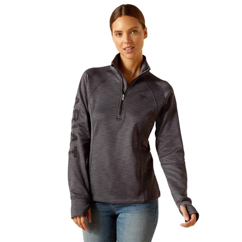 ARIAT Women's Tek Team 1/2 Zip Sweatshirt - Ebony, X-Small