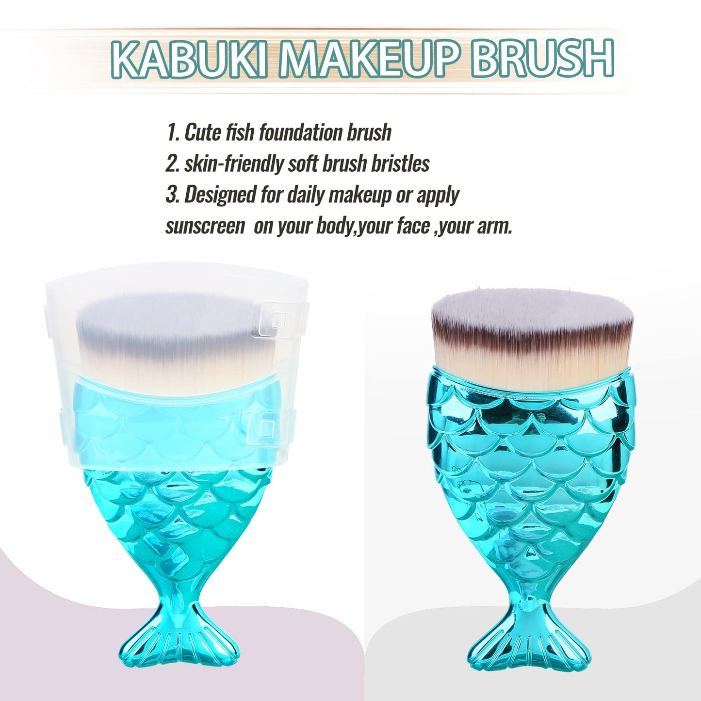 UNIMEIX Sunscreen Brush for Face Kabuki Brush Sunscreen Applicator for Kids Foundation Makeup Brushes for Liquid Foundation Powd