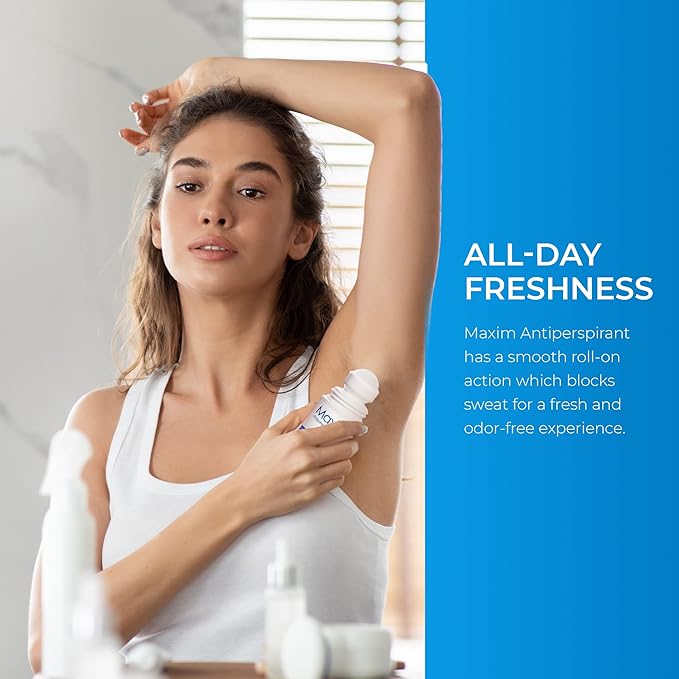 Maxim Clinical Strength Antiperspirant Deodorant for Women & Men, Anti-Sweat Deodorant, Prevent Sweat Armpits, Underarm Sweat Block Treatment, Protection to Keep Dry & Odor Free (4 Pack)