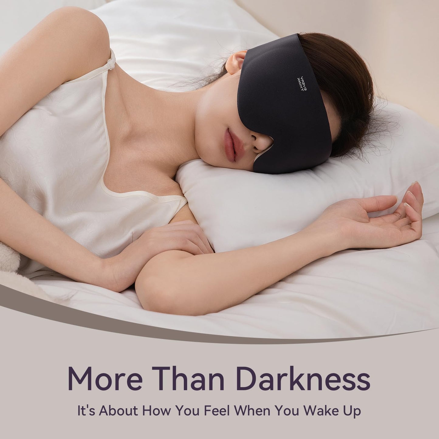 EVERY THINK Ultimate Comfort Sleep Mask for Side Sleepers - 3D Zero Pressure & 100% Light Blocking Eye Mask for Sleeping, Adjustable & Breathable for Women Men, Travel Essentials (Black)