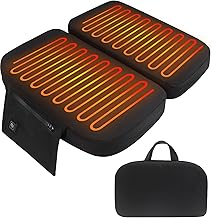 Heated Stadium Seats for Bleachers, Thicken Memory Foam Folding Heated Seat Cushion, Heating Camping Chair Seat Pad Cordle...