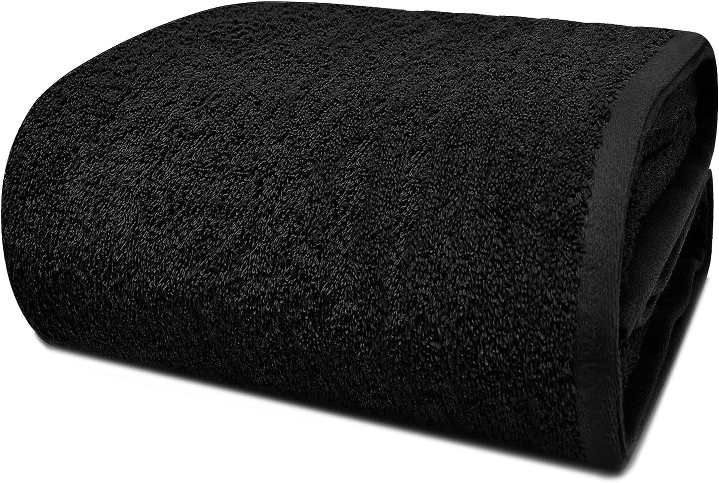 DAN RIVER Pack of 1 Bath Sheet 40x80 Inches, Oversized Black Bath Towels, Fluffy and Thick Extra Large Bath Sheets