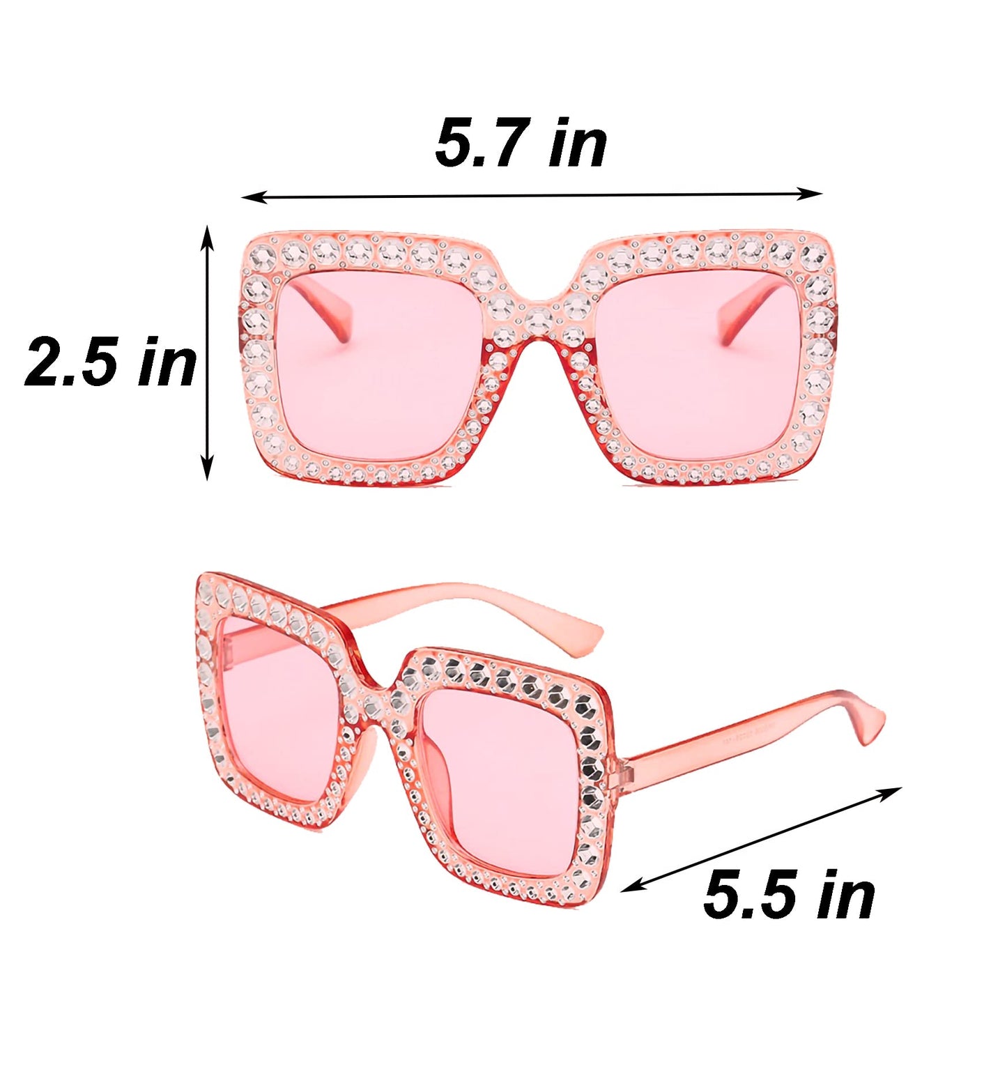 Deerjoke 70s Disco Outfit Women, 7 PCS 70's Disco Dress Costume Hippie Clothes Accessories Jewelry Halloween (Pink, Large)