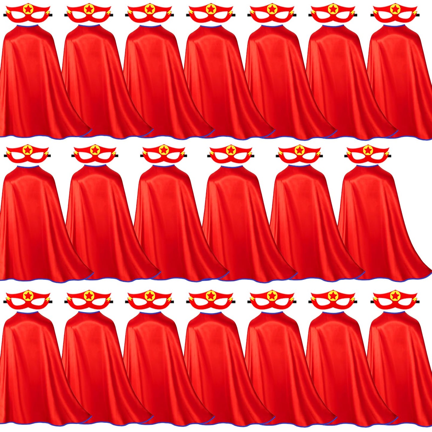 iROLEWIN Superhero-Capes for Kids Bulk 20 Pack Superhero Party Favors Toddler Dress-up Halloween Group Costumes Pretend Play