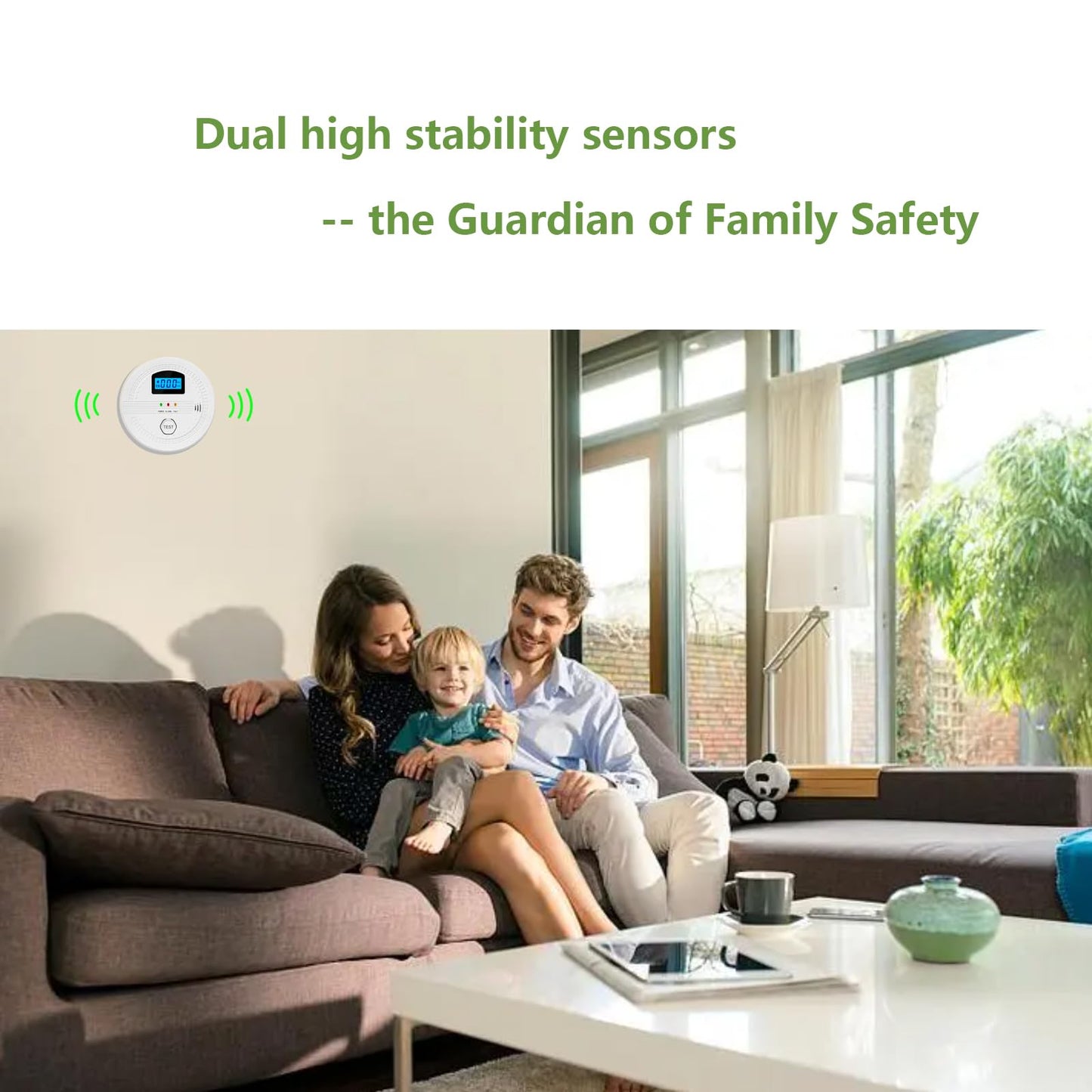 AITECseclfe Smoke and Carbon Monoxide Detector Combo, Fire Alarms Smoke detectors and Smart co Detector with Battery Powered for Home, Travel or RV, Portable, Digital Display (1 Pack)