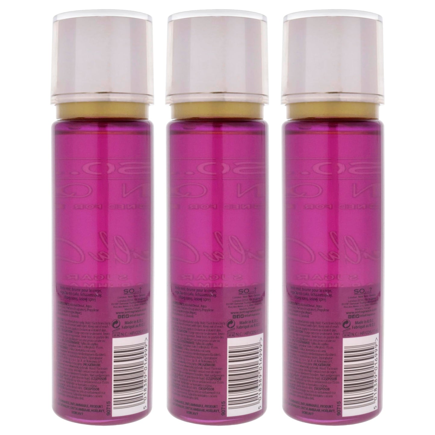 So...? Unique Body Mist - Vanilla Candy for Women - 5.1 oz Body Mist - Pack of 3