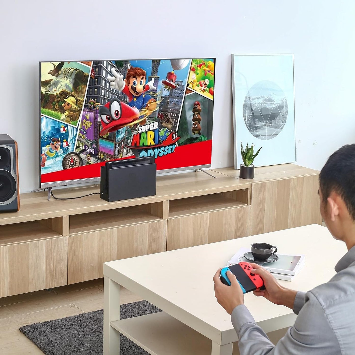 Aubertaro TV Dock Station Set for Nintendo Switch - 1080P HDMI, USB 3.0, Black