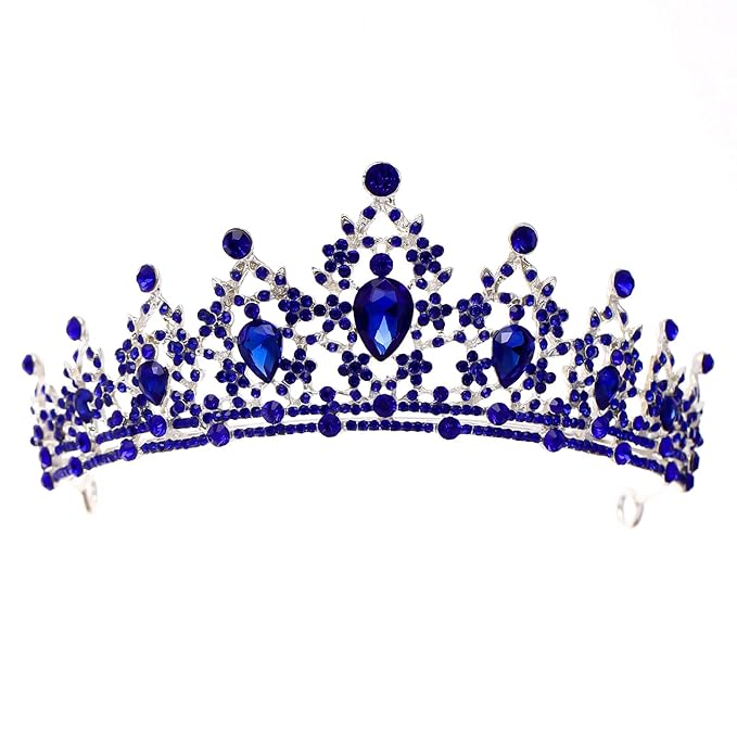 FORSEVEN Crystal Wedding Crown Queen Tiara Bride Crowns for Women Rhinestone Headbands Princess Birthday Party Tiaras Brid...