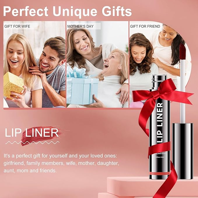 OETUIOW Lip Tint Stain Peel Off - Waterproof Lip Liner Stain, Moisturizing Long-Lasting Lip Stain, Create A Natural Lip Color, Enhancing Complexion for All Skin Types (Mauve, 0.12 Fl Oz (Pack of 1))