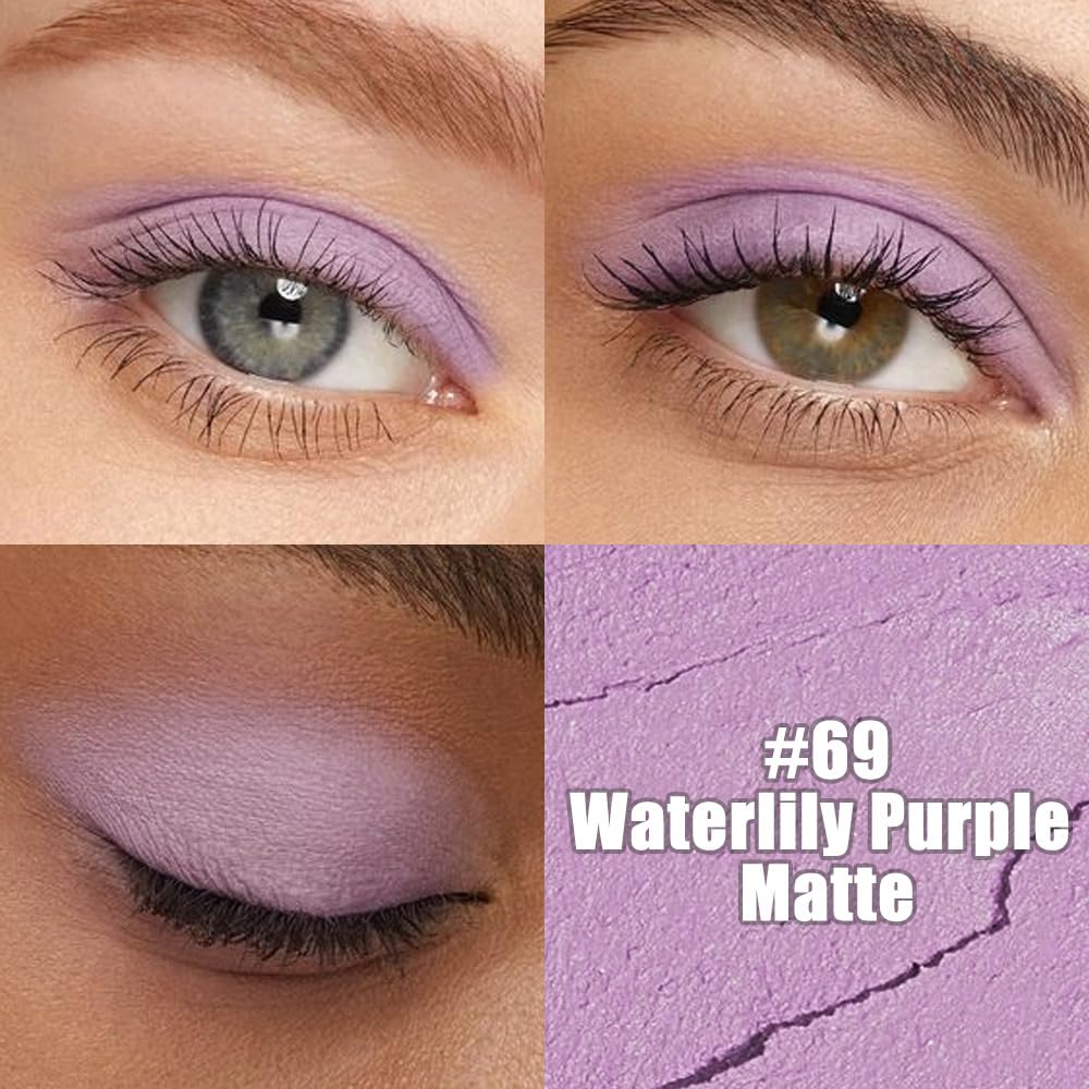 evpct Lavender Purple Matte Cream Eye Shadow Sticks Brightener Pencils for Women, Purple Silky Eyeshadow Applicator Stick Pen Wa