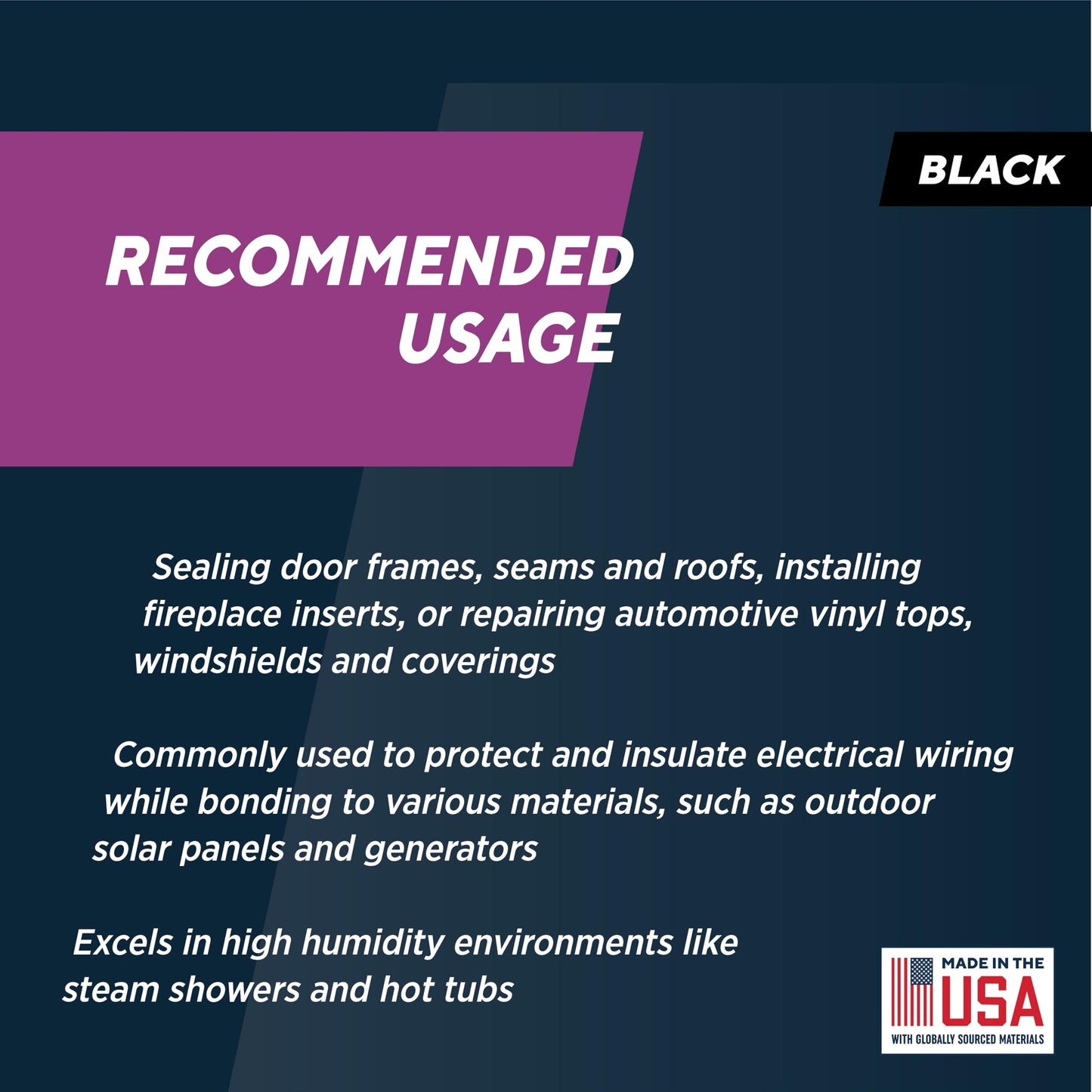 Rutland 500°F RTV High Heat Silicone Sealant Black, USA-Made High Temperature Gasket Maker Adhesive - UV Stable, Oil Resistant & Non-Corrosive