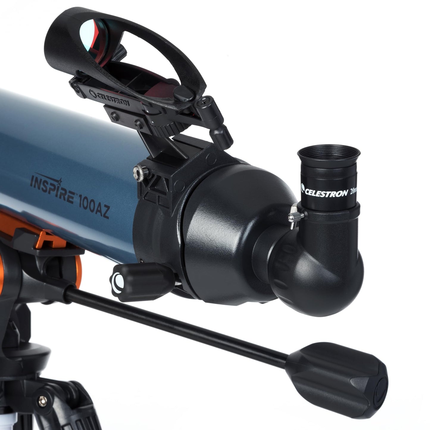 Celestron Inspire 100AZ Refractor Telescope with Built-in Smartphone Adapter, Blue