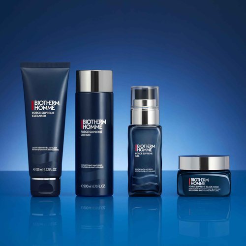 Biotherm Homme Force Supreme Black Mask, Recovering & Anti-Aging Night Mask for Men with Dark Cultivated Algae and Blue Algae, Plumps and Energizes the Skin, Smoothes Wrinkles Overnight, 1.7 Fl. Oz.