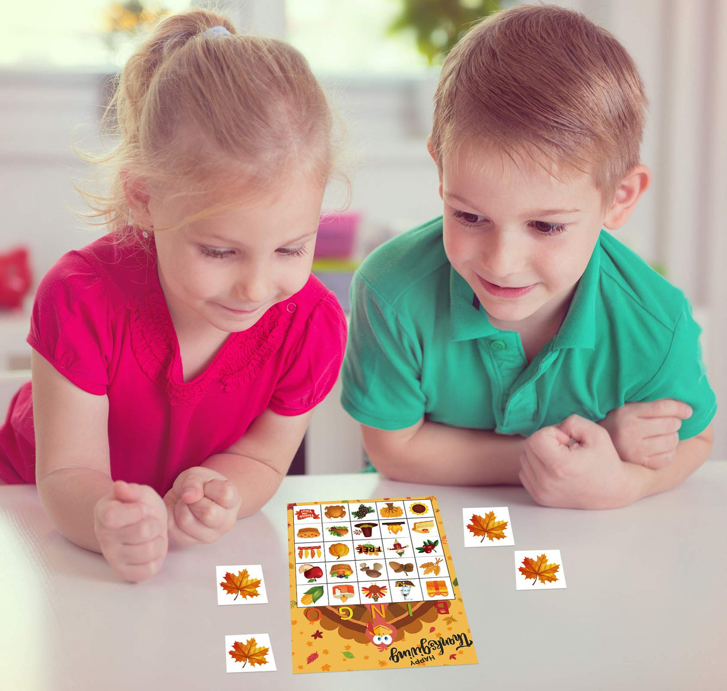 Happy Storm Thanksgiving Games for Kids, Bingo Cards 24 Players Thanksgiving Crafts for Kids Fall Festival Games Friendsgiving Party Favors Supplies Activities Gifts