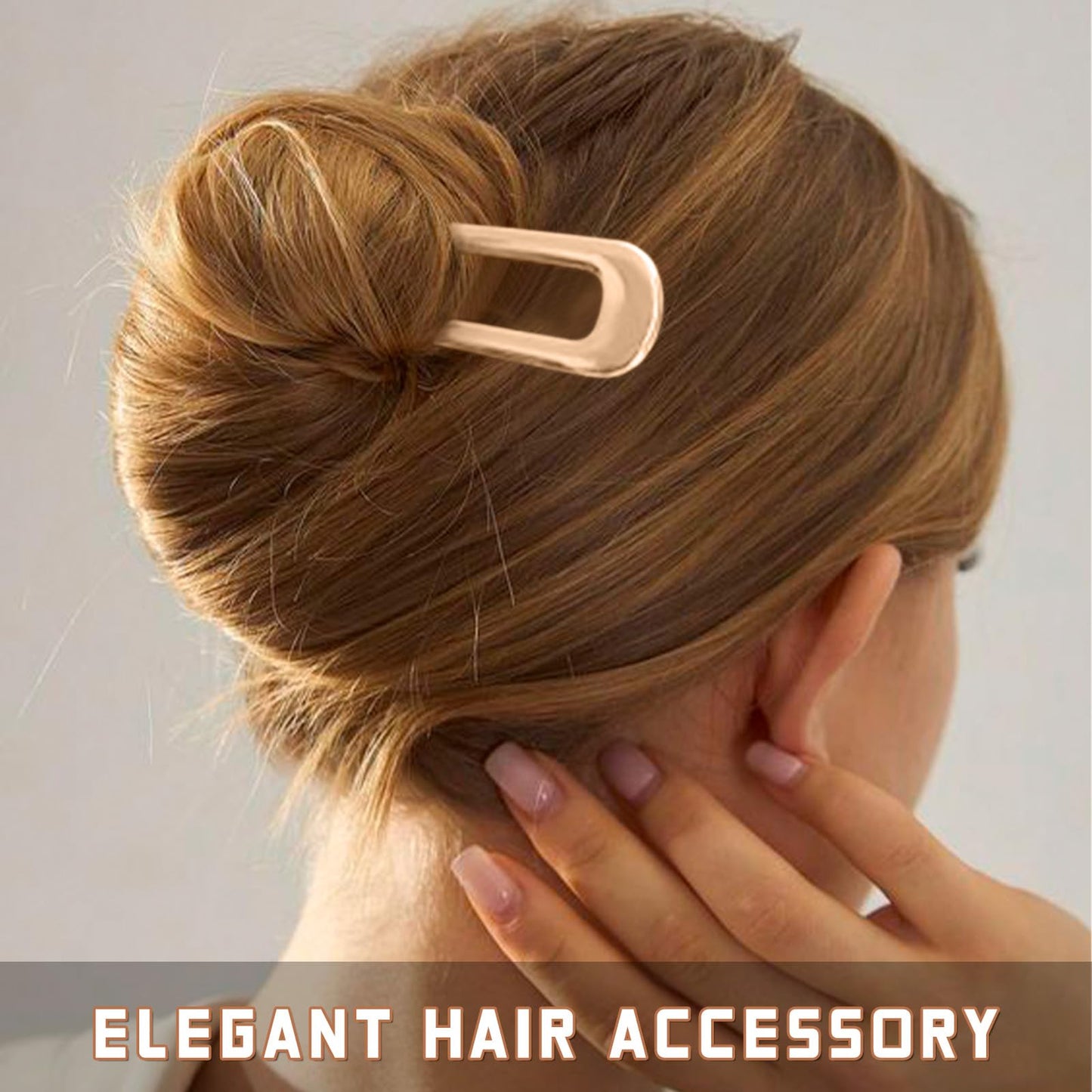 3Pcs French Hair Pins for Thick Hair, Metal French Twis Hair Pins for Women Girls, U-Shaped French Pin for Buns, 5.1 Inches Fren