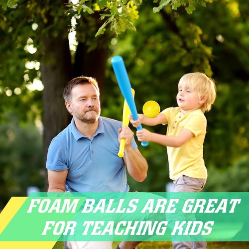 Deekin 24 PCS Pitching Machine Softballs, Dimpled Softballs, Practice Foam Sport Pitching Machine Game Ball for Indoor Outdoor Practice, 2 Dozen(12 Inch,Yellow)