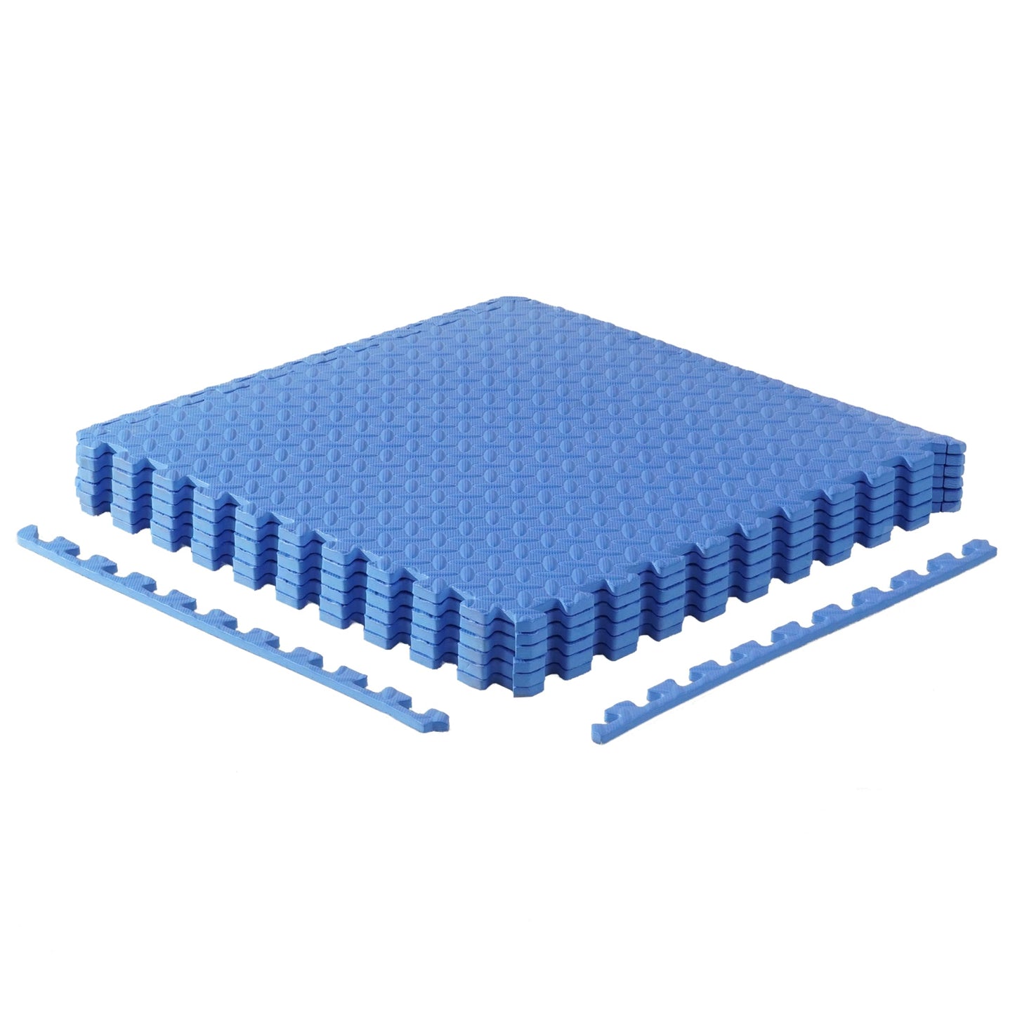 CAP Barbell 1/2-Inch Interlocking EVA Foam Exercise Puzzle Mat Home Gym Flooring - 1 Pack | 24" x 24" x 1/2" | Diamond Pattern - Blue