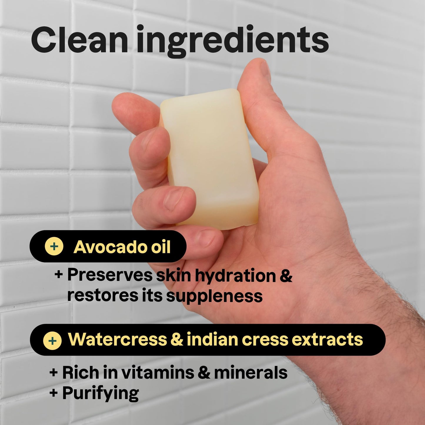 ATTITUDE Bar Soap Body Wash for Men, For Body and Hands, 99% Natural Origin Ingredients with Avocado Oil, EWG Verified, Amber &