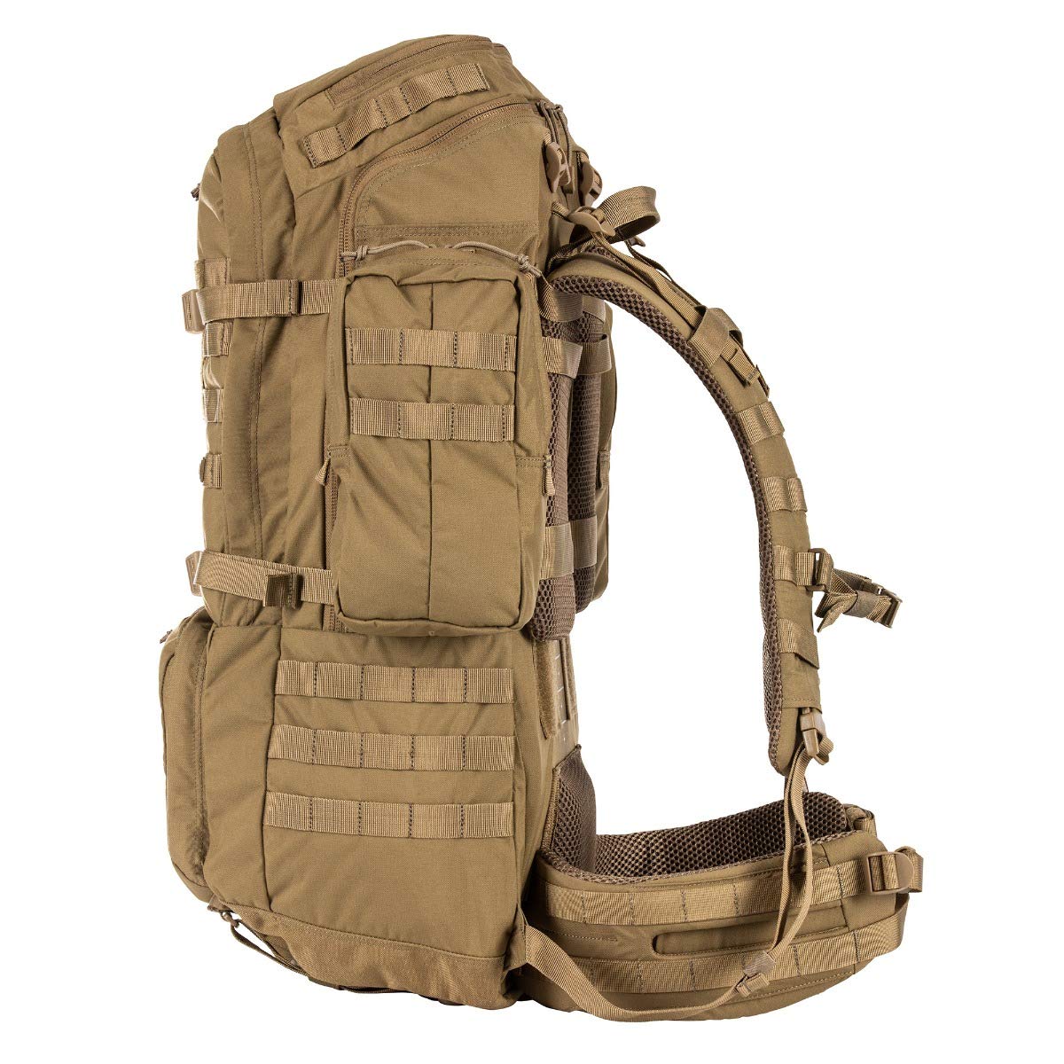 5.11 Tactical Rush 100 Backpack, Large 60L Heavy Duty Deployment Bag, Military Style MOLLE Pack, Style 56555ABR, Large/X-Large, Ranger Green