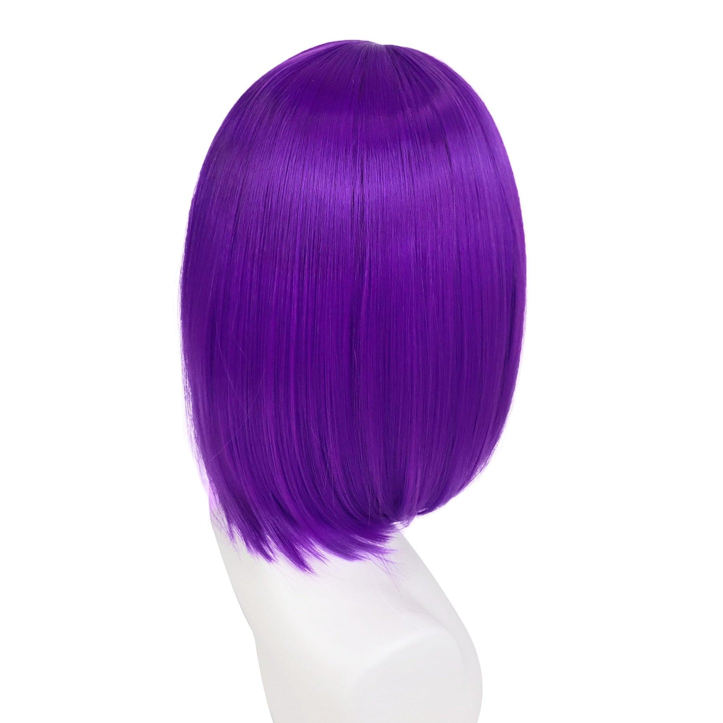GNIMEGIL Purple Wig Cosplay Dark Purple Bob Wigs for Women Fashion Short Hair with Glasses Bachelorette Party Wigs Decorations F
