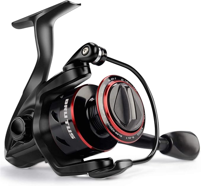 KastKing Brutus Spinning Reel, Freshwater Spinning Fishing Reels, Graphite Frame, CNC Aluminum Spool, 5.2:1 Gear Ratio, 4+...