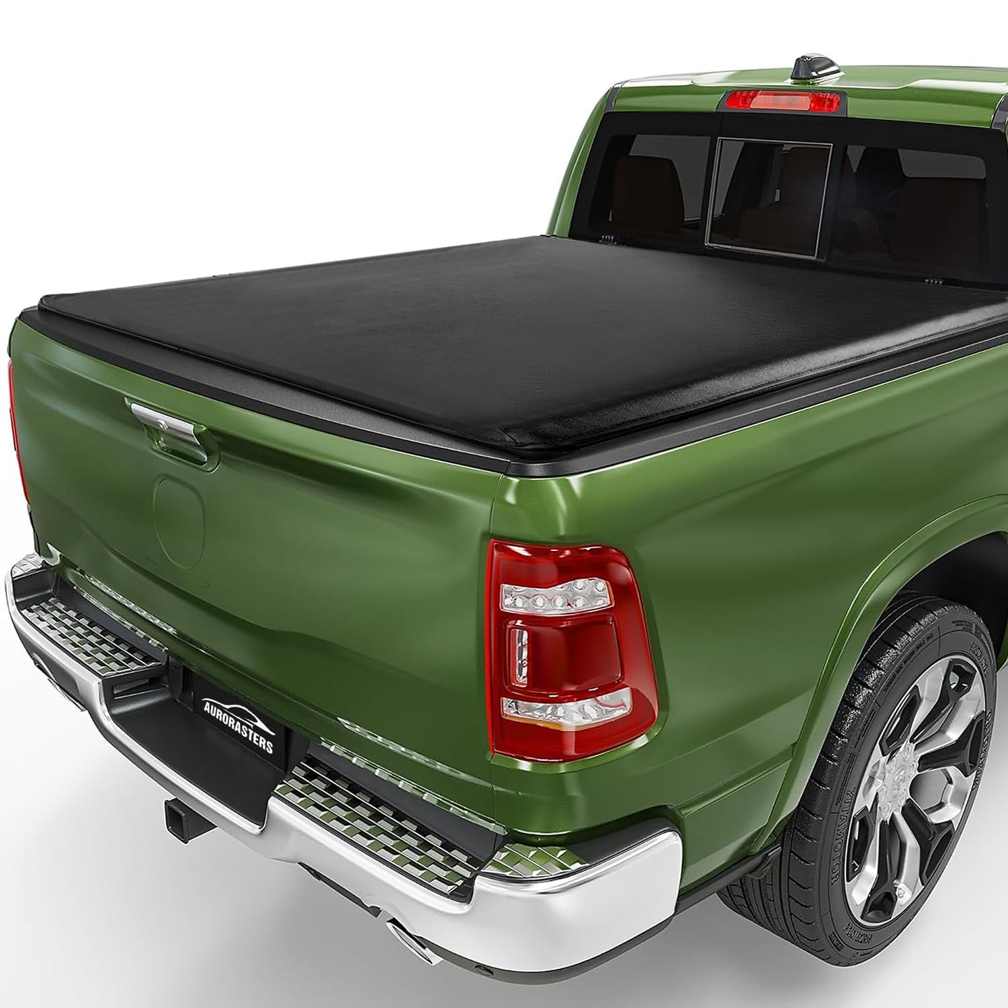 Aurorasters Soft Roll Up Truck Bed Tonneau Cover Compatible with 2019-2025 Ram 1500 New Body (Excl. Classic) | 6'4" (76") Bed w/o RamBox