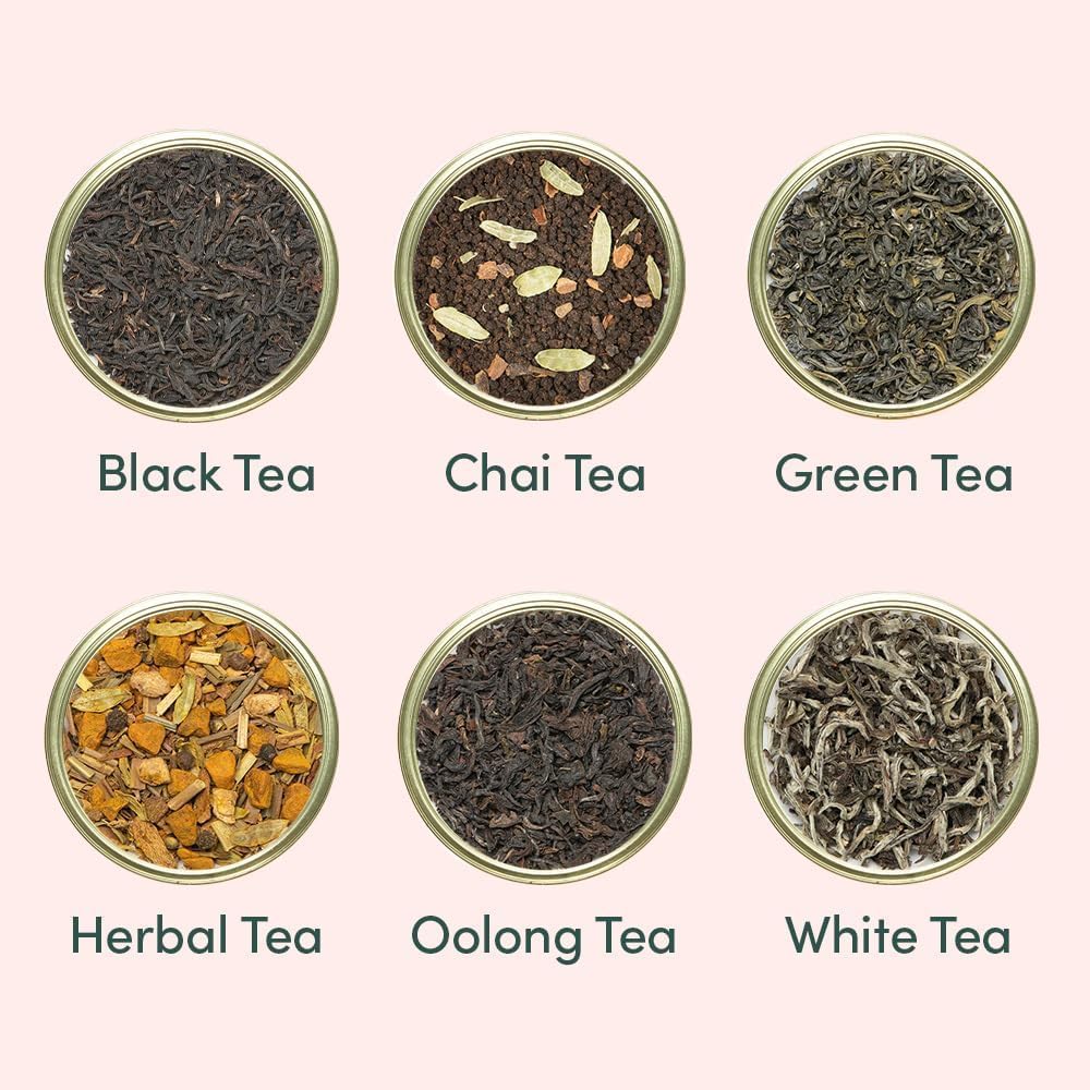 VAHDAM, Luxury Tea Gift Set | 24 Unique Loose Leaf Teas in Tin Caddies - Premium Tea Gift Box | Gifts for Women & Men