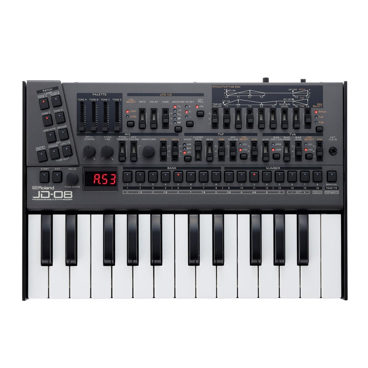 Roland Jd-08 Tabletop Sound Module Boutique Synthesizer - Compact, Lightweight, Modern With New Effects And Polyphonic Sequencer