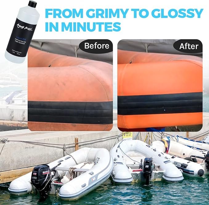 Liquid Rib Cleaner - Professional-Grade Inflatable Boat Cleaner for Hypalon & PVC Tubes | Removes Oxidation, Grime & Salt