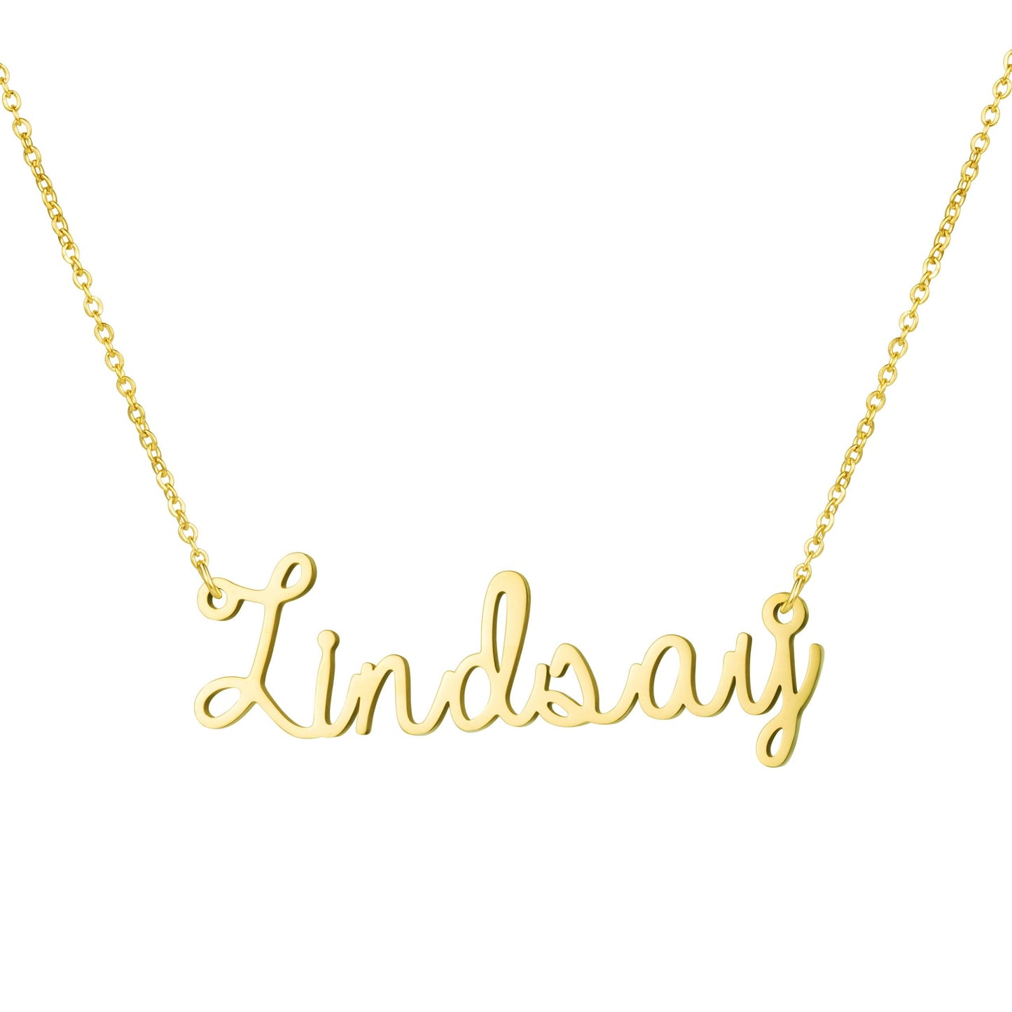 Awegift Personalized Name Necklace New Mom Bridesmaid Gift Jewelry for Lindsay