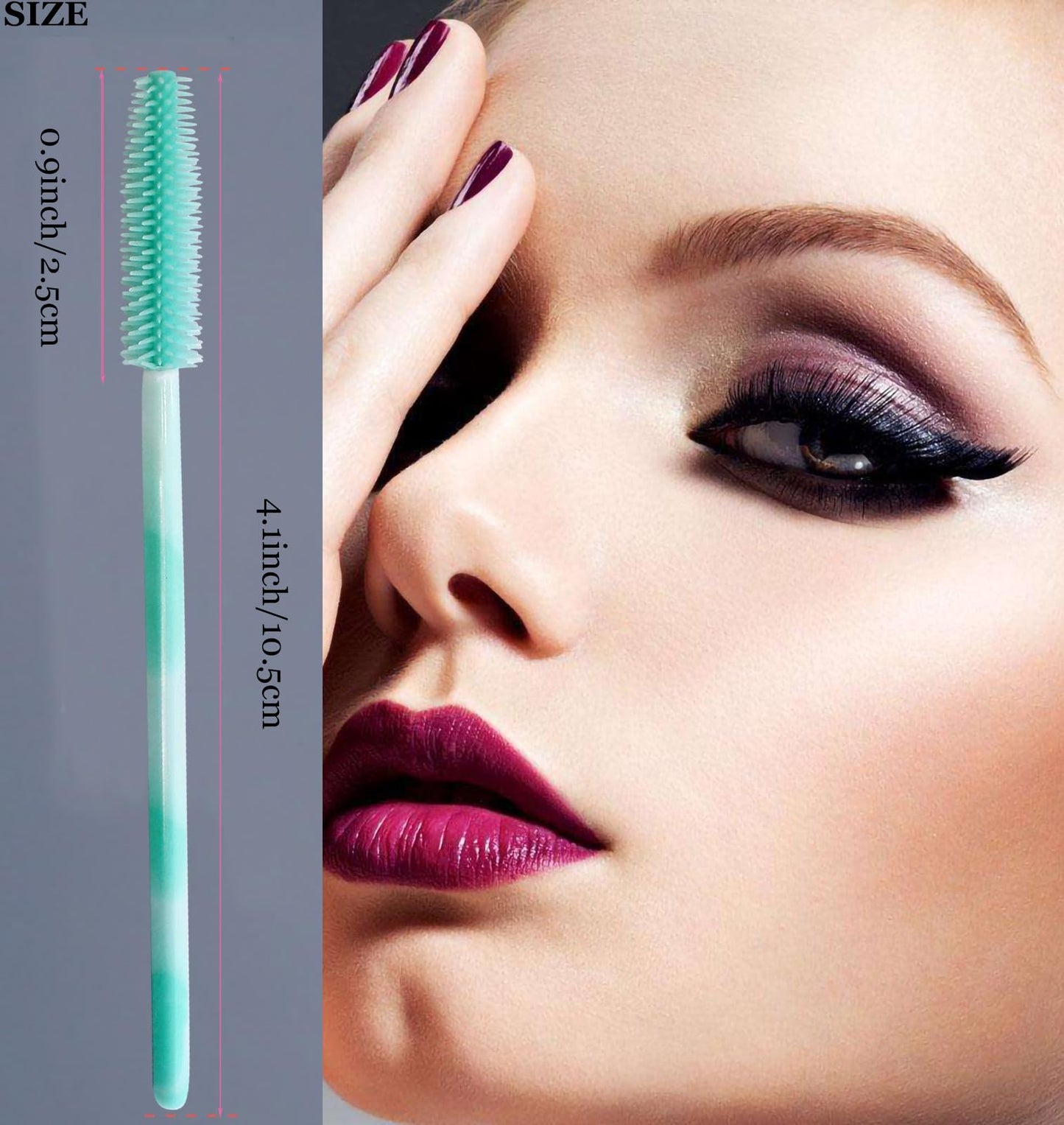 BIHRTC 100PCS Mascara Wands Lip Applicators Liner Brushes Makeup Tools Silicone Disposable Eyebrow Brushes Makeup Brush Eye Lash